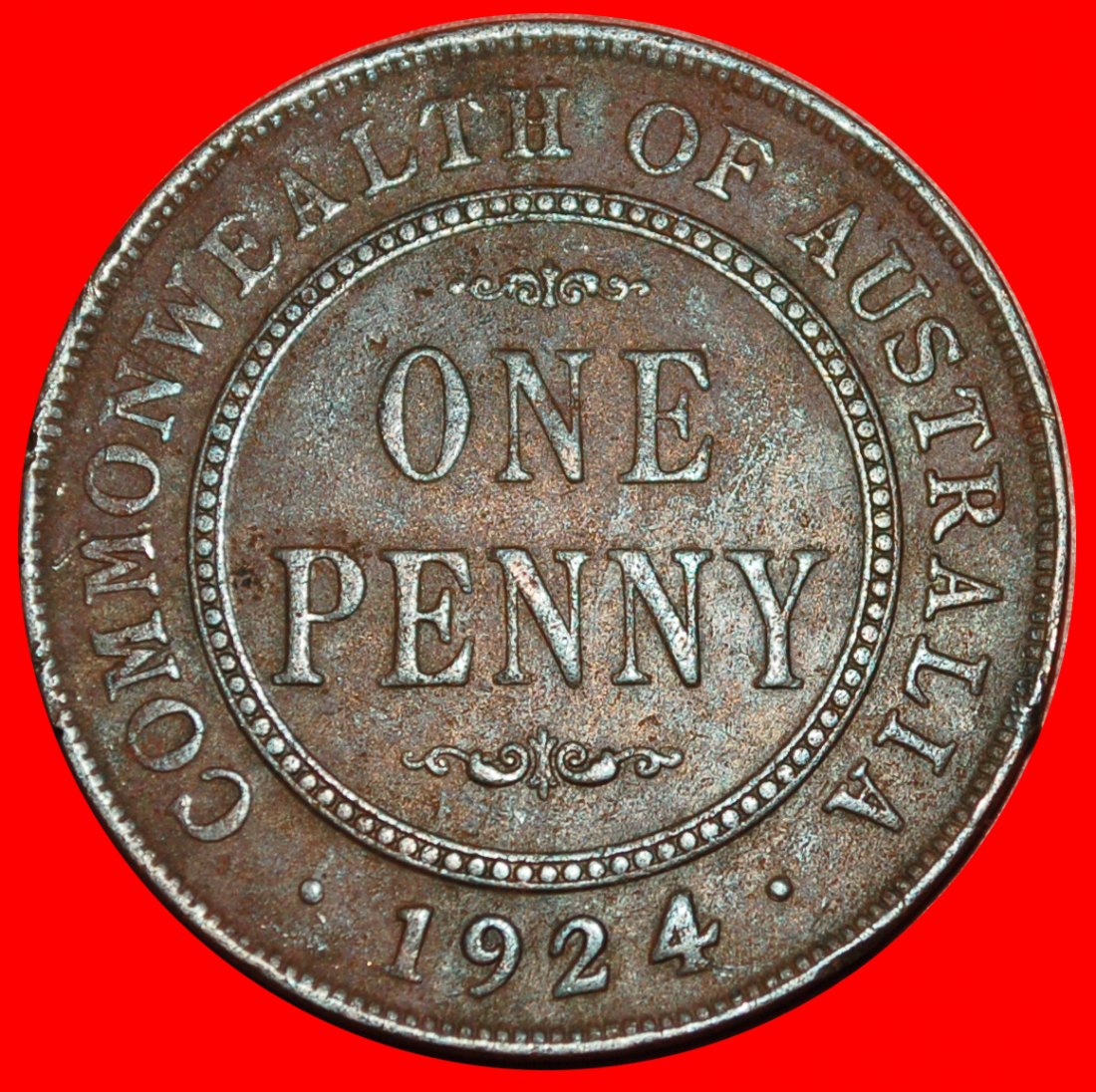  * GROSSBRITANNIEN (1911-1936)★ AUSTRALIEN ★ 1 PENNY 1924! OHNE VORBEHALT!   