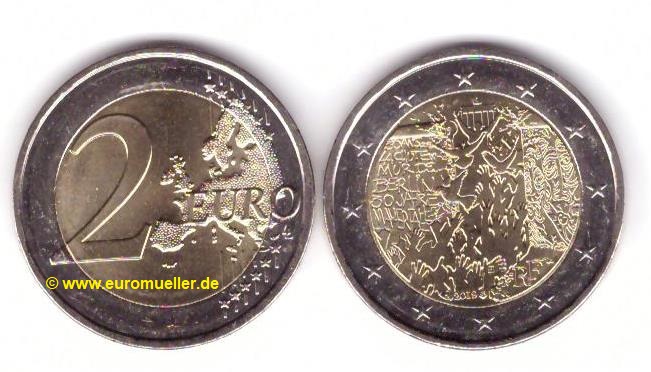 Frankreich 2 Euro Gedenkmünze 2019...Mauerfall   