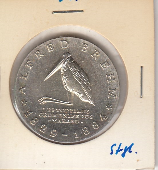 T3 - DDR 10 Mark 1984 Alfred Brehm Stempelglanz mit natürlicher Patina