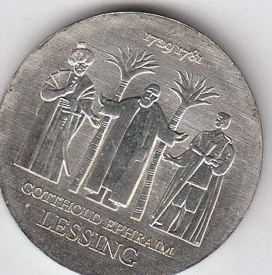 T8 - DDR 20 Mark 1979 Lessing Stempelglanz mit natürlicher Patina