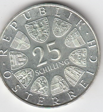 t33 Österreich 25 Schilling 1972 - Michael Ziehrer -Silber Stempelglanz !!!
