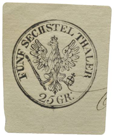  Königreich Preußen vor 1871; Fiskal - Gebühren - Wertstempel   