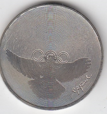 T51 Schweiz 5 Franken 1988 - Olympiade - Patina - in Top Erhaltung / Vorzüglich