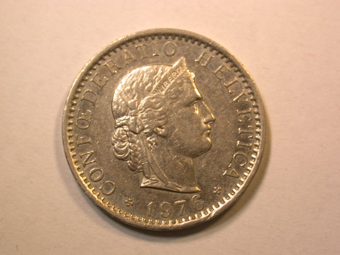 D05 Schweiz 20 Rappen 1976 in vz Orginalbilder
