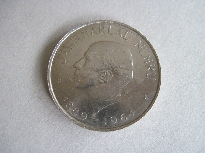  Gedenkmünze 1 Rupee Rupie 1964 INDIEN, JAWAHARLAL NEHRU, Bombay   