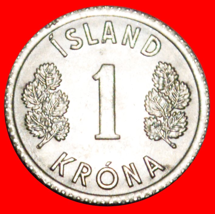 + GREAT BRITAIN 4 SPIRITS (1976-1980): ICELAND ★ 1 CROWN 1977 MINT LUSTER! LOW START ★ NO RESERVE!