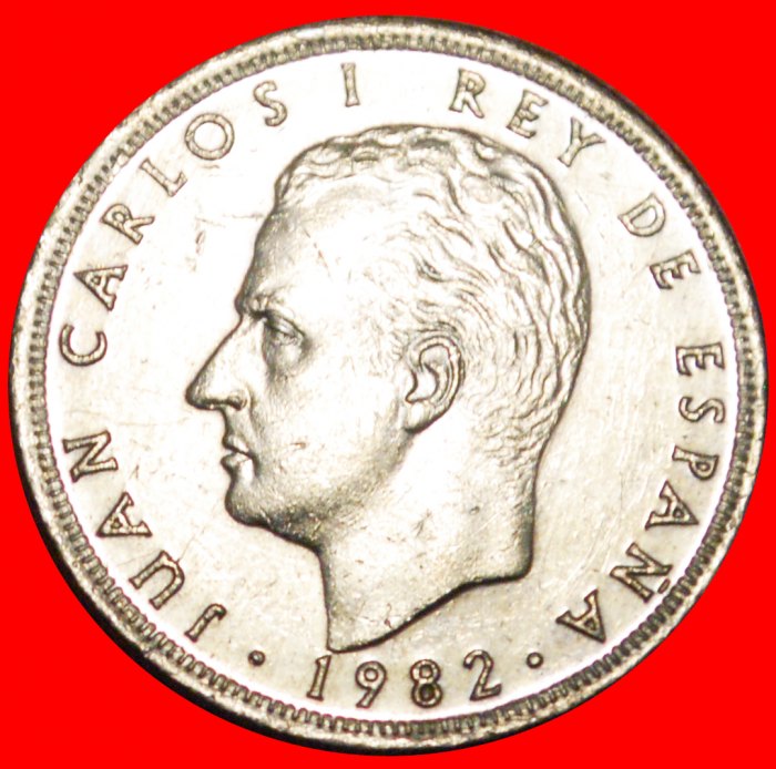  + CROWN: SPAIN ★ 25 PESETAS 1982! LOW START ★ NO RESERVE! Juan Carlos I (1975-2014)   