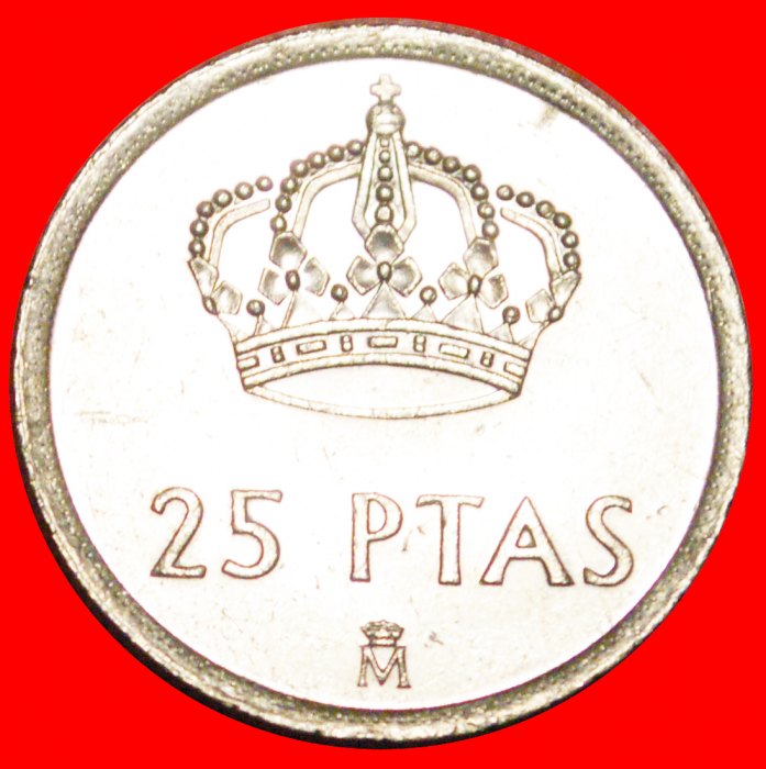  + CROWN: SPAIN ★ 25 PESETAS 1982! LOW START ★ NO RESERVE! Juan Carlos I (1975-2014)   