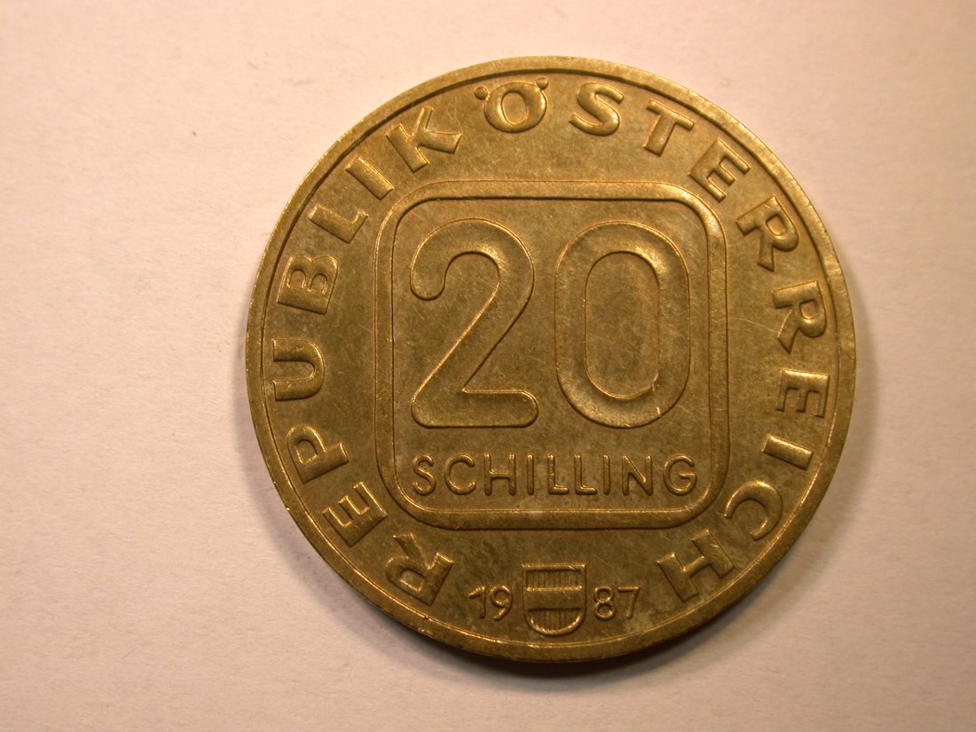  D06  Österreich 20 Schilling Salzburg 1987 in f.st/st  Orginalbilder   