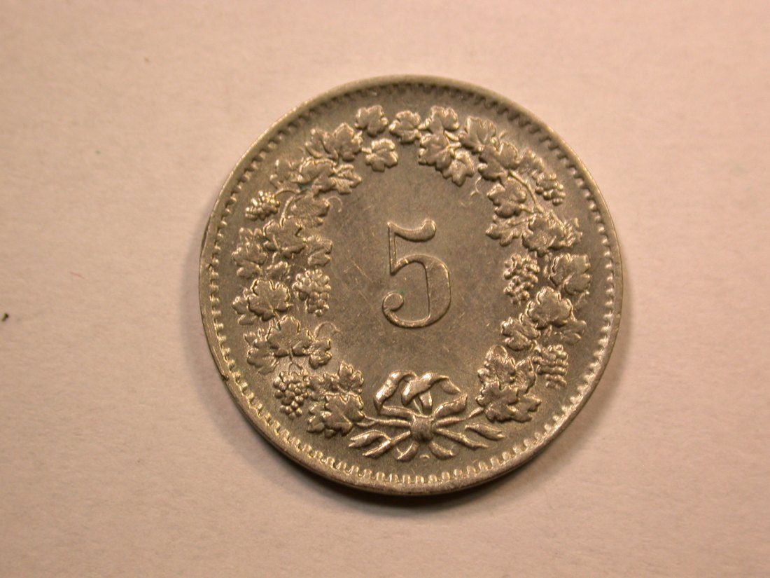 D06 Schweiz 5 Rappen 1962 in f.st Orginalbilder