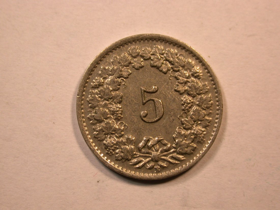 D06 Schweiz 5 Rappen 1947 in ss+ Orginalbilder