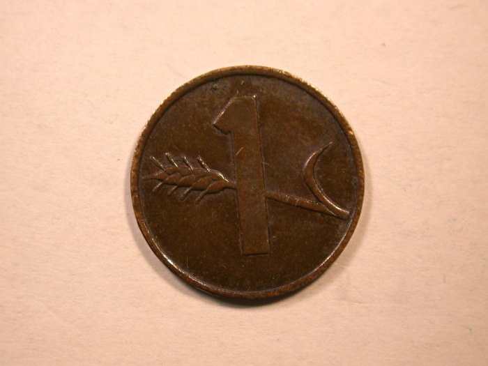 D06 Schweiz 1 Rappen 1970 in vz+ Orginalbilder