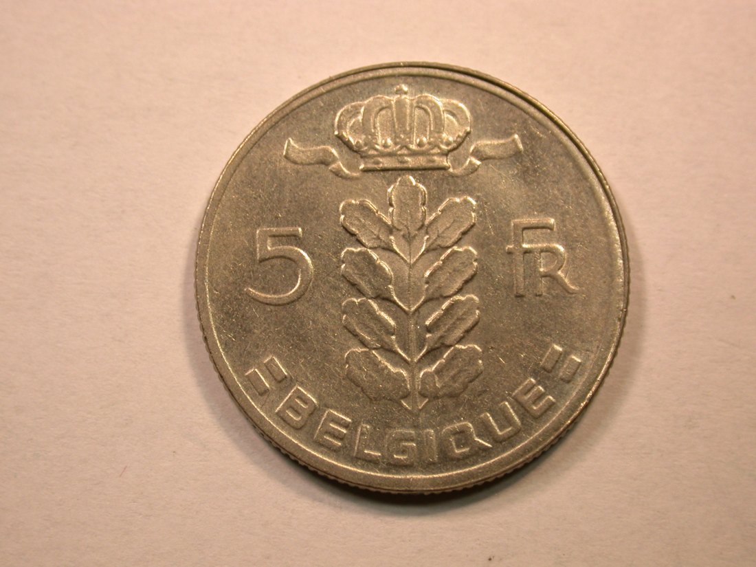  D06  Belgien  5 Franc 1969 in vz  Orginalbilder   