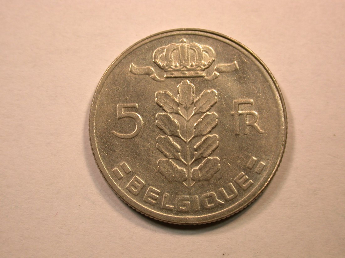 D06 Belgien 5 Franc 1969 in vz Orginalbilder