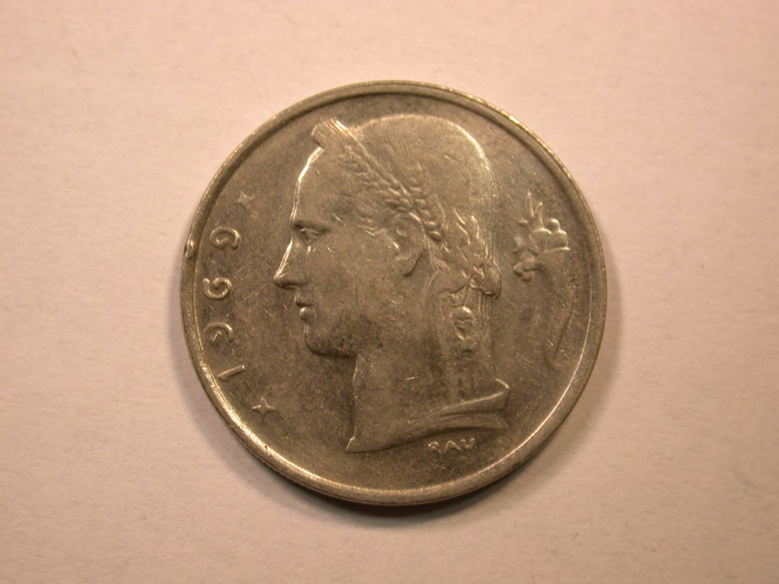  D06  Belgien  1 Franc 1969 in vz  Orginalbilder   