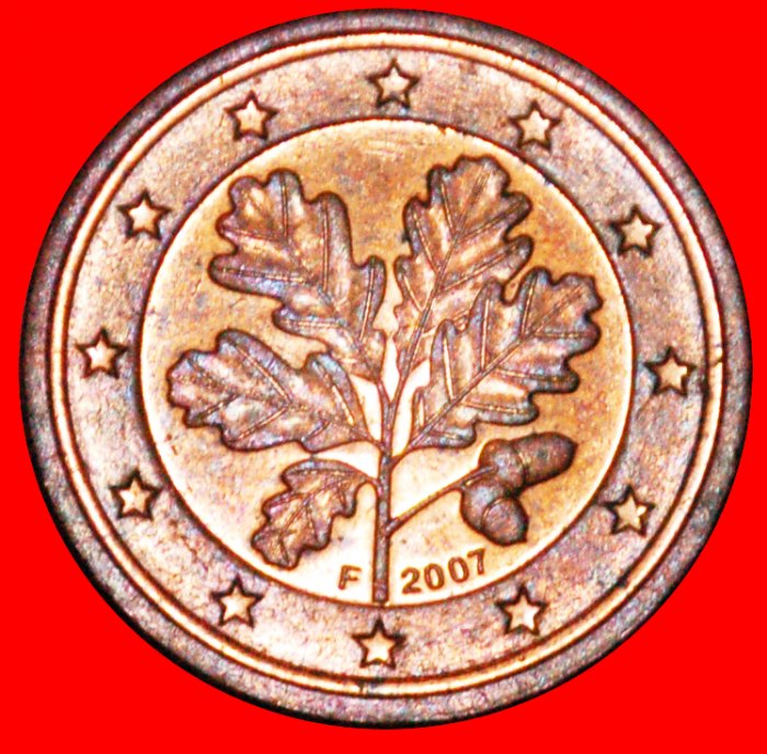  + OAK: GERMANY ★ 2 EURO CENTS 2007F! LOW START ★ NO RESERVE!   