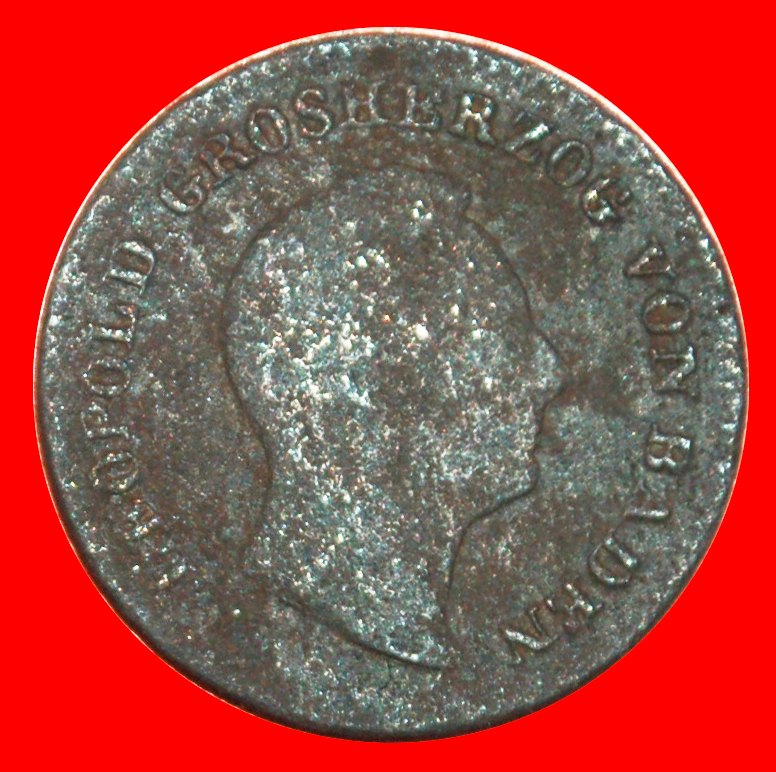  + BADEN (1842-1852): GERMANY ★ 1/2 KREUZER 1848! LEOPOLD (1830-1852) LOW START ★ NO RESERVE!   