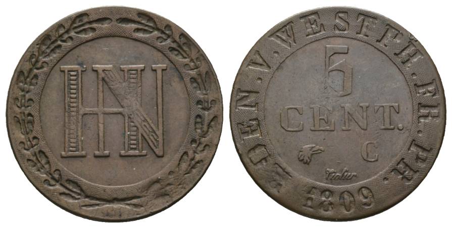  Westfalen, 5 Centimes 1809 C   