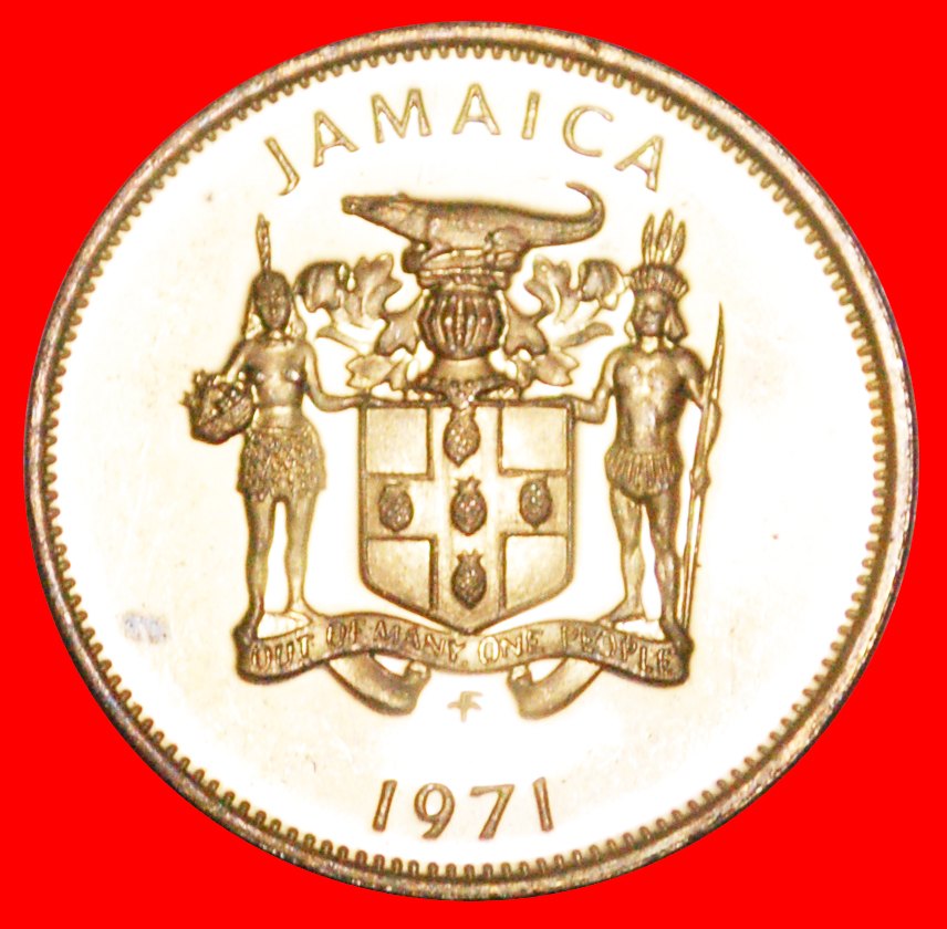  + USA (1971-1975): JAMAIKA ★ 1 CENT 1971 PP! OHNE VORBEHALT!   