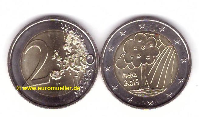 Malta 2 Euro Gedenkmünze 2019...Natur + Umwelt   