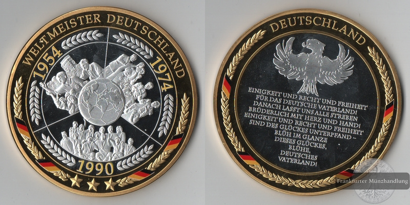  Deutschland,  Medaille Gigant 'Weltmeister Deutschland'  FM-Frankfurt   