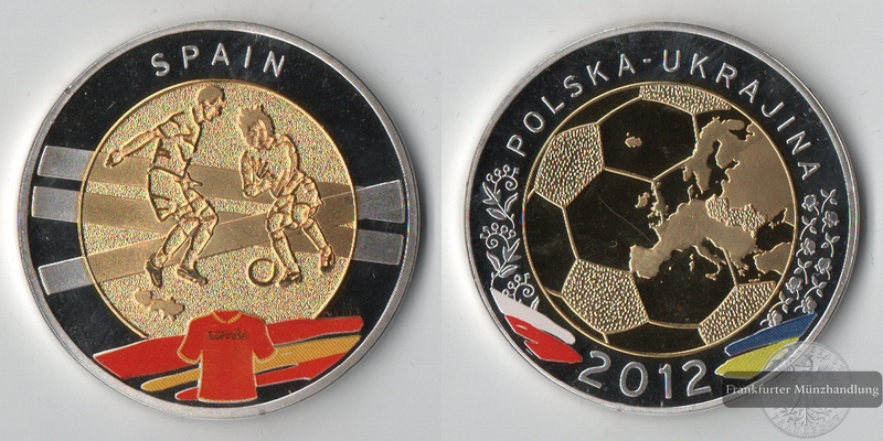  Deutschland,  Medaille Fußball EM 2012  FM-Frankfurt   