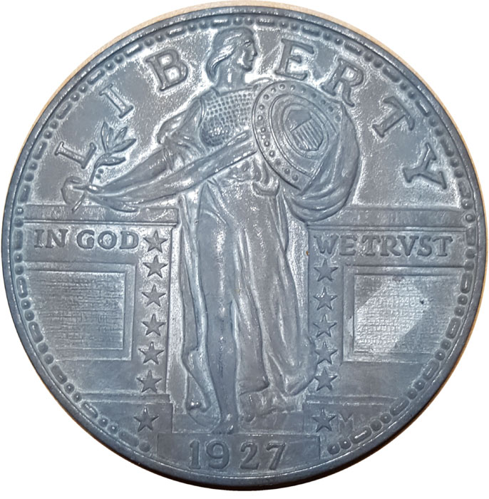  USA, Zinnmedaille 1927; 55,95 g, Ø 77 mm   