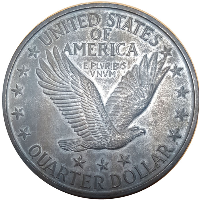  USA, Zinnmedaille 1927; 55,95 g, Ø 77 mm   