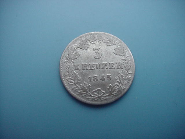 Herzogtum Nassau 3 Kreuzer 1845