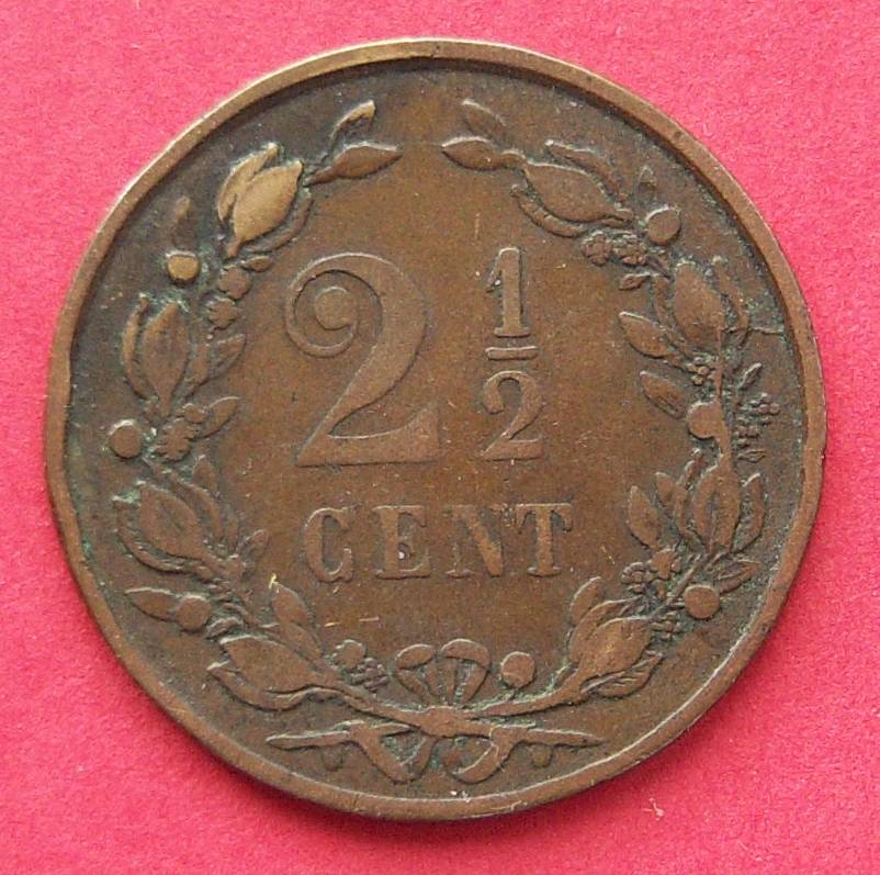  Niederlande 2 1/2 Cent 1877   