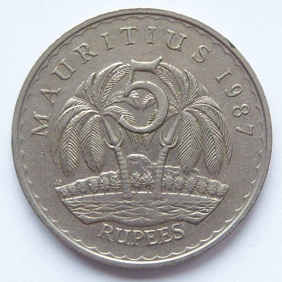  Mauritius 5 Rupien Rupees 1987   