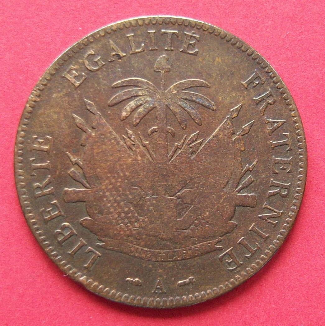  Haiti 2 Centimes 1886   