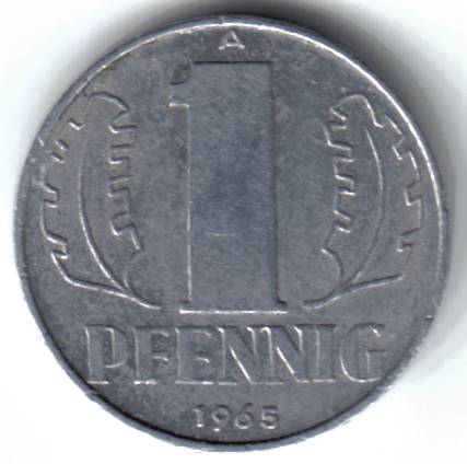  DDR 1 Pfennig 1965 A   