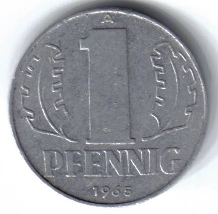  DDR 1 Pfennig 1965 A   