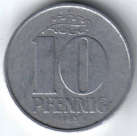  DDR 10 Pfennig 1963 A   