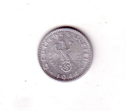  50 Pfennig 1944 *F* in VZGL-STGL.   