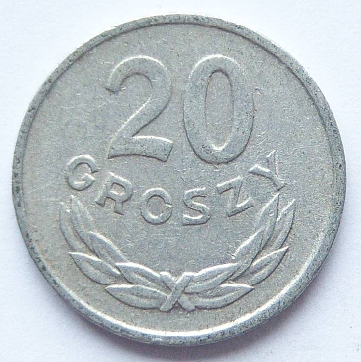  Polen 20 Groszy 1962 Alu   
