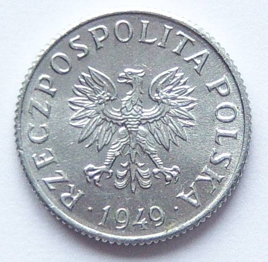  Polen 1 Grosz 1949 Alu   