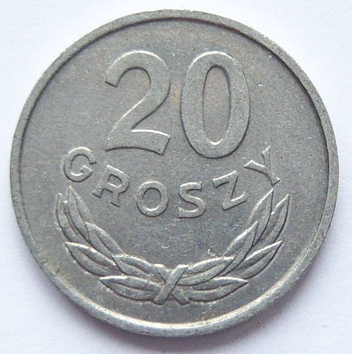  Polen 20 Groszy 1963 Alu   