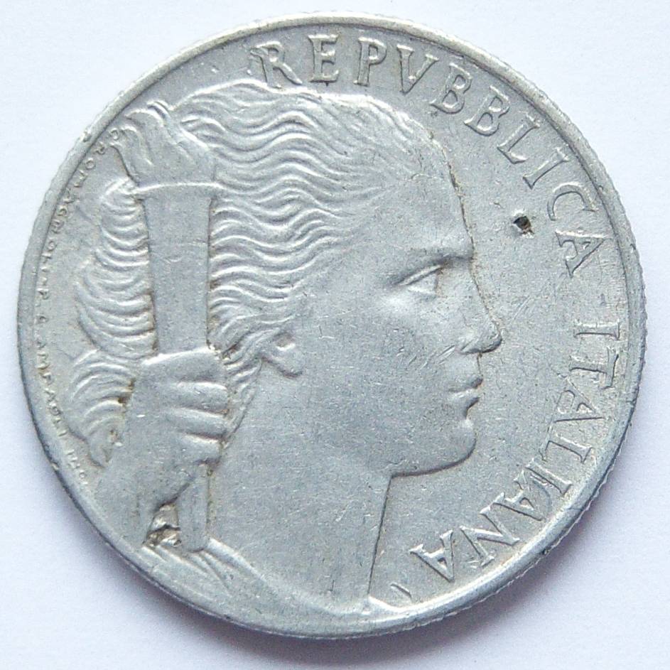  Italien 5 Lire 1950 Alu   