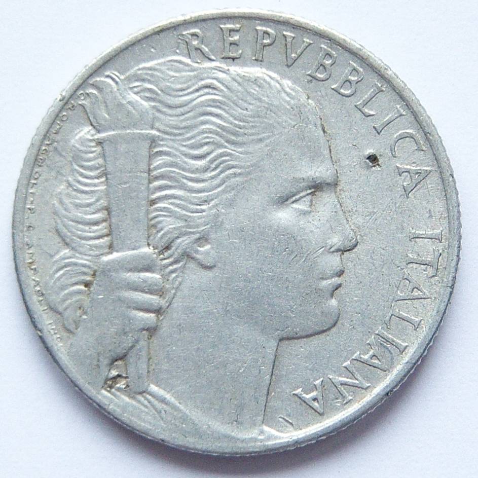  Italien 5 Lire 1950 Alu   