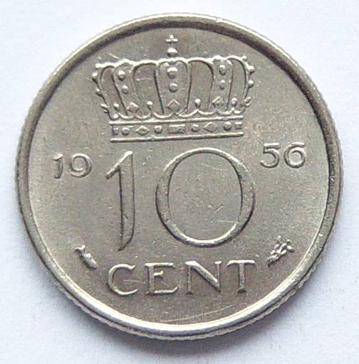  Niederlande 10 Cent 1956   