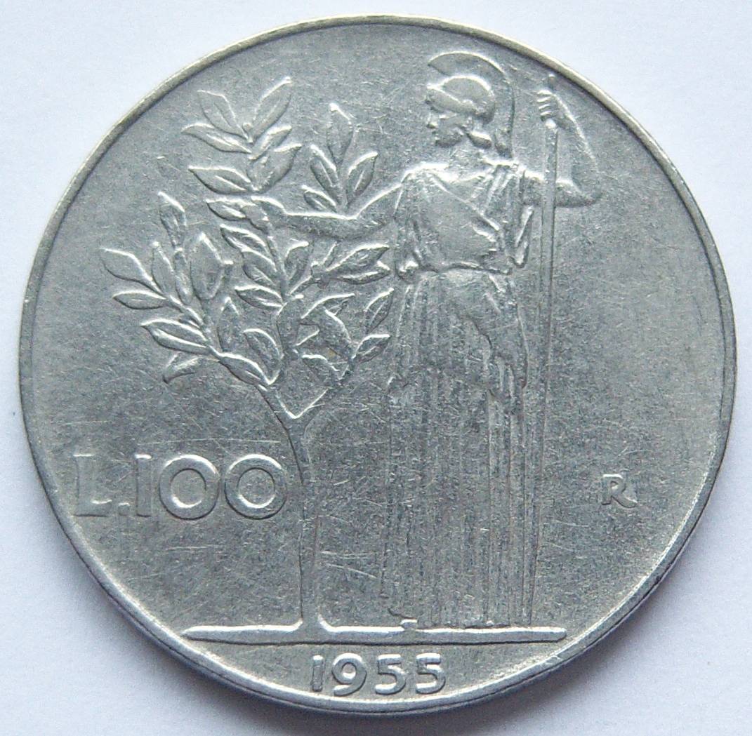  Italien 100 Lire 1955 SELTEN   