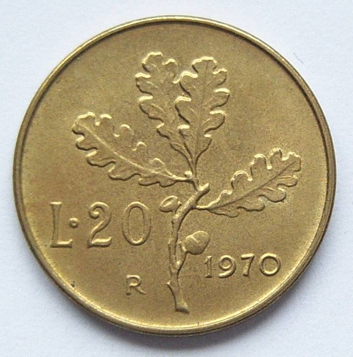  Italien 20 Lire 1970   