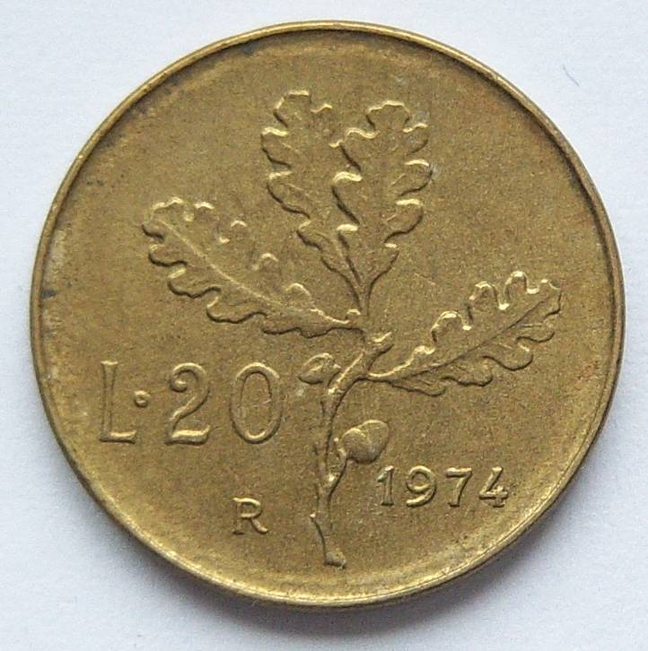  Italien 20 Lire 1974   