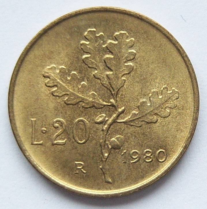  Italien 20 Lire 1980   