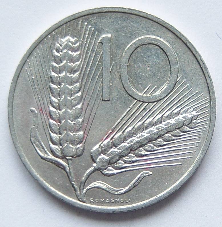  Italien 10 Lire 1971 Alu   