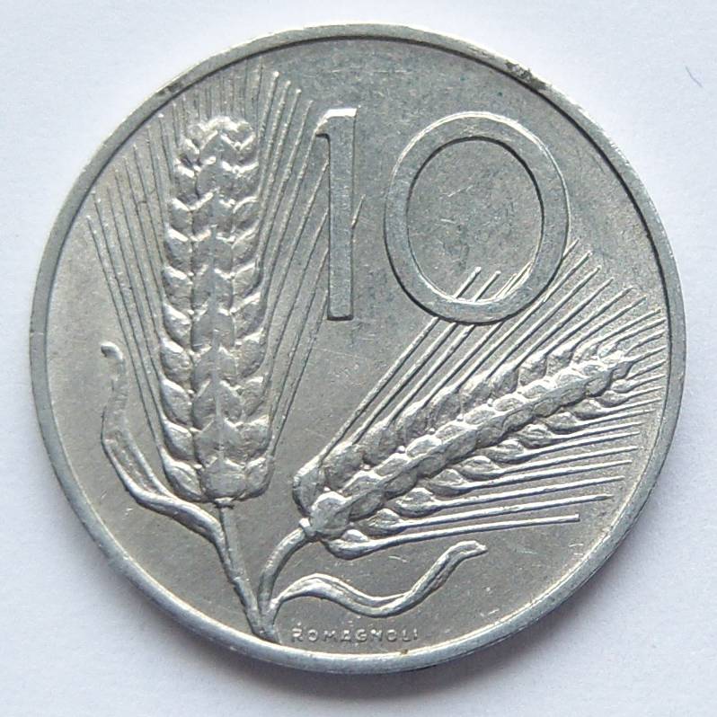  Italien 10 Lire 1972 Alu   