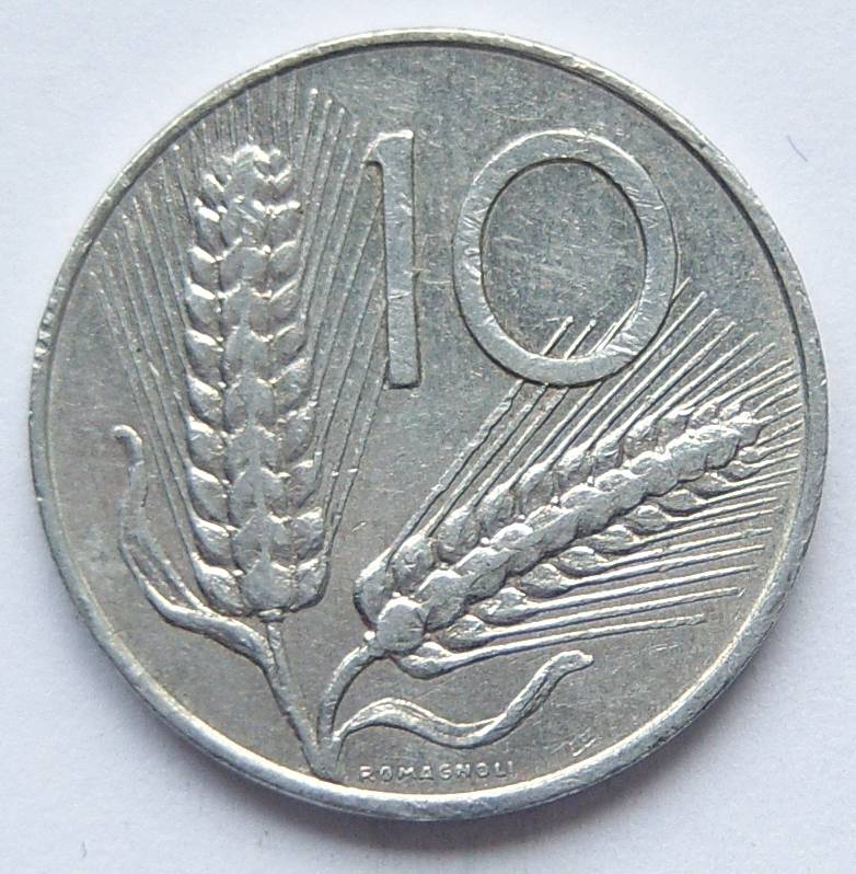  Italien 10 Lire 1976 Alu   