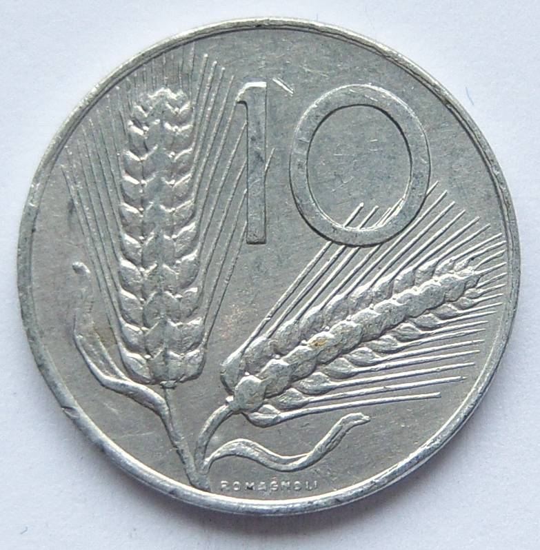  Italien 10 Lire 1977 Alu   